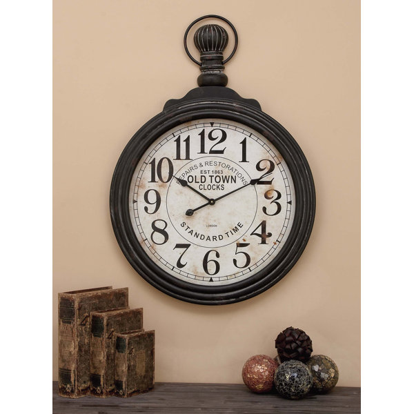 Cole & Grey Wood Wall Clock & Reviews Wayfair